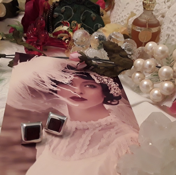 N/W/TAGS 925 SOLID STERLING JASPER EARRINGS - Picture 9 of 10